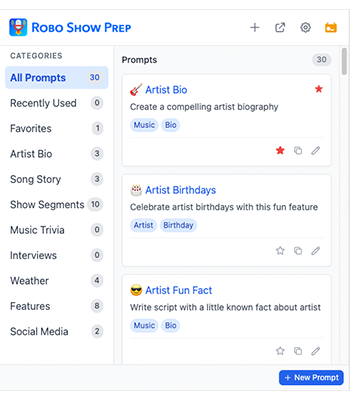 Robo Show Prep Extension Preview